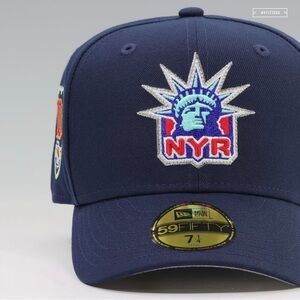 Myfitteds New York Rangers centennial bright neon lights of nyc size 7 1/4 new